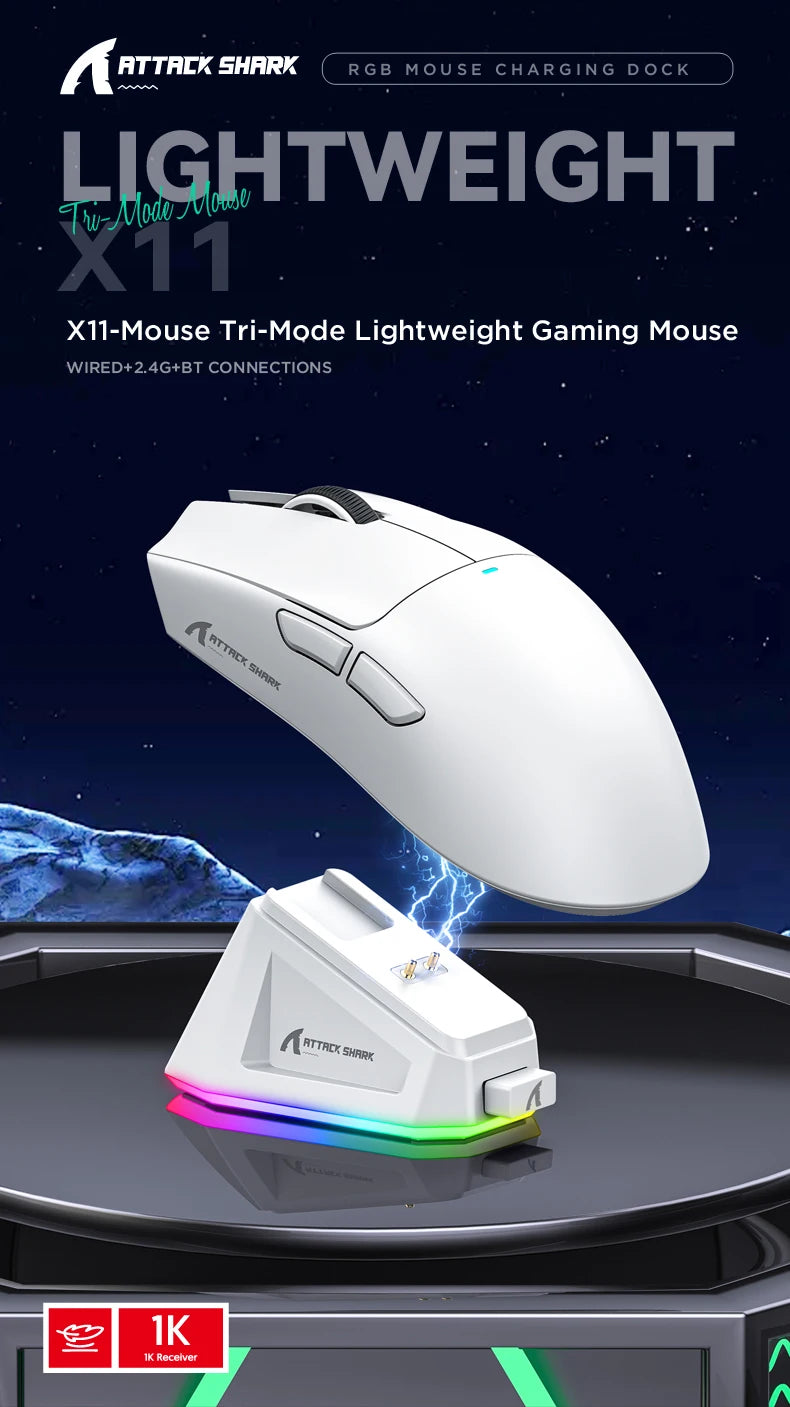 Mouse Attck Shark R1 Sem  Fio
