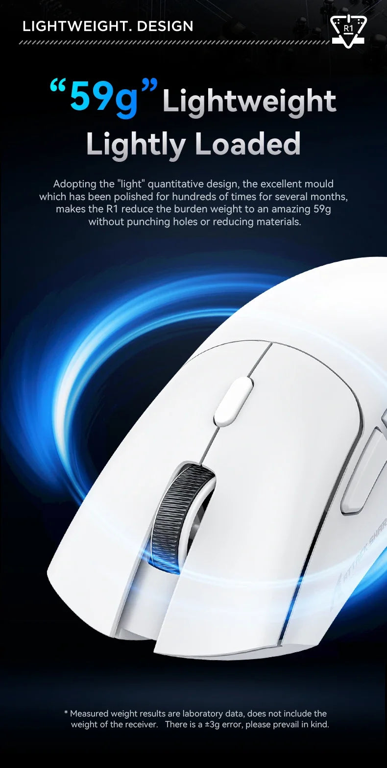 Mouse Attck Shark R1 Sem  Fio