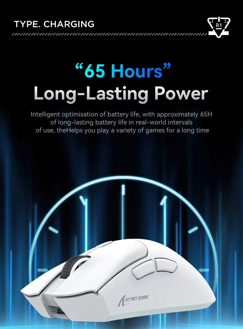 Mouse Attck Shark R1 Sem  Fio