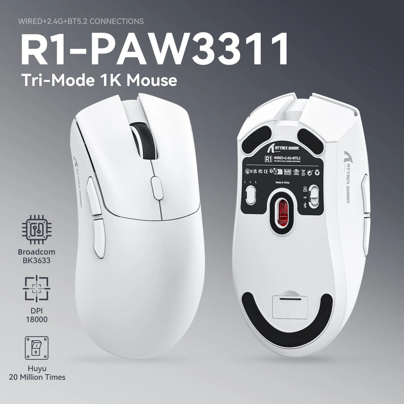 Mouse Attck Shark R1 Sem  Fio