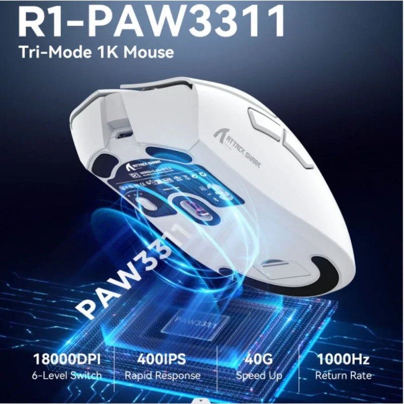 Mouse Attck Shark R1 Sem  Fio
