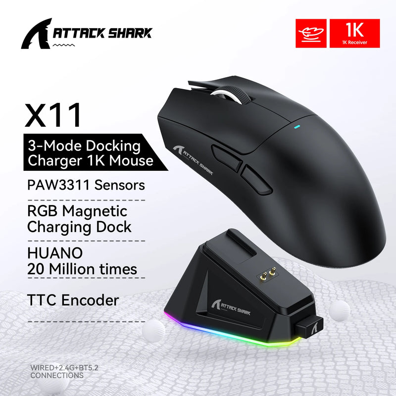 Mouse Attck Shark R1 Sem  Fio